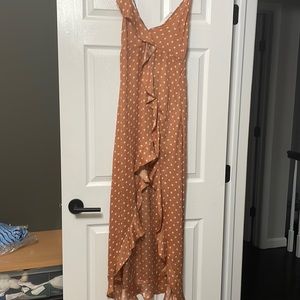 Vici polka dot ruffler maxi dress song and dance